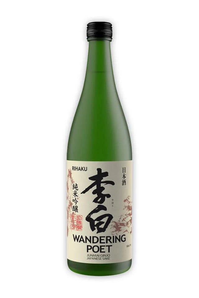 Rihaku Junmai Ginjo Japanese Sake Wandering Poet 300ML R