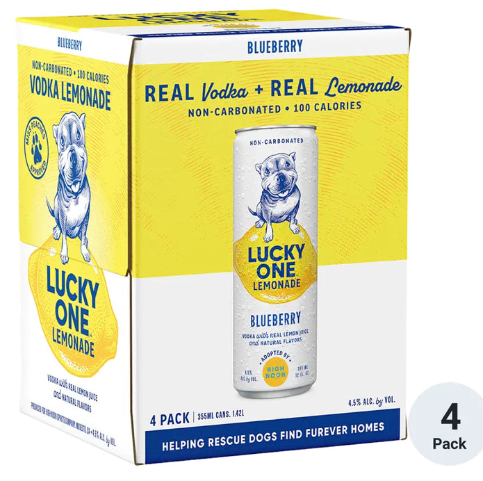 Lucky One Lemonade Blueberry 4PK 355ML G
