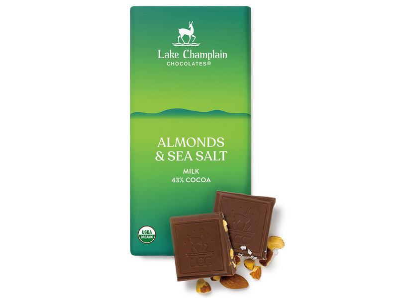 Lake Champlain Almonds & Sea Salt (Milk) Organic Bar 3.25OZ