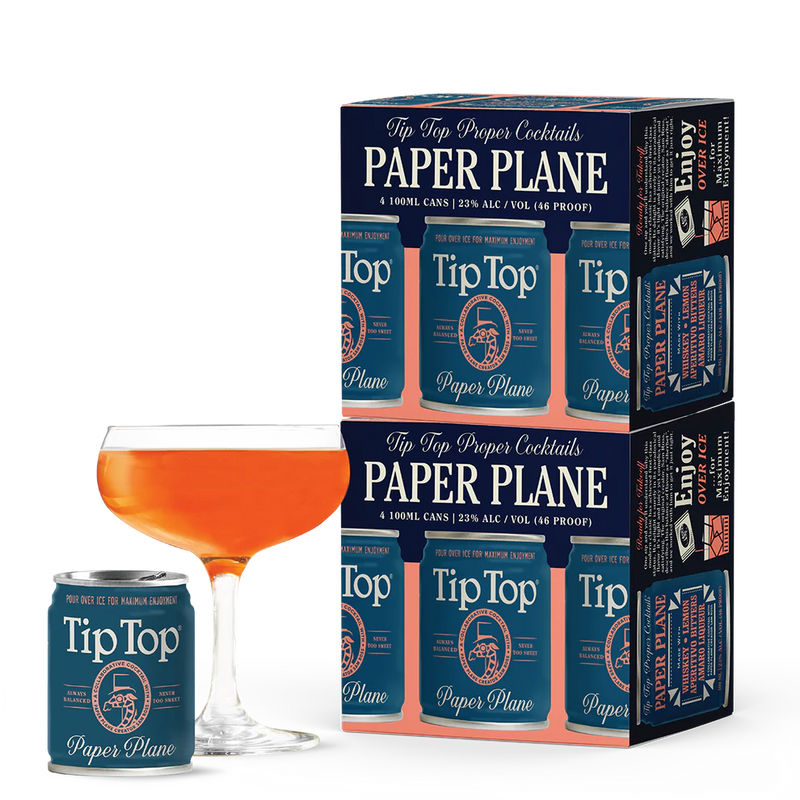 Tip Top Paper Plane Bourbon Cocktail 4PK 100ML UC