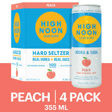 High Noon Peach  4PK 355ML G